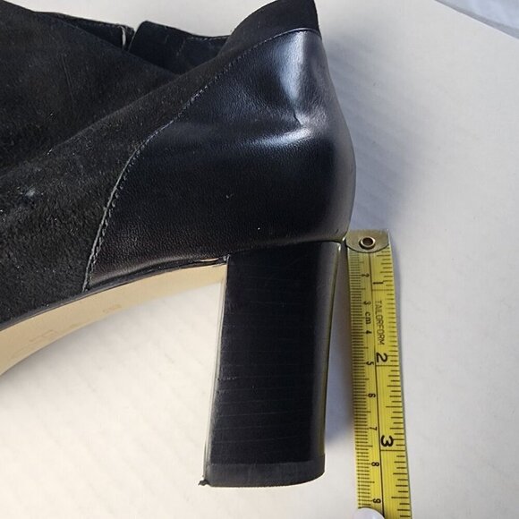 Cole Haan Genuine Suede & Leather Zip Ankle Boots Black Size 9 - Picture 15 of 15